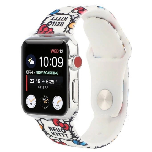 Brand new Apple watch band Hello Kitty Silicone smart watch bracelet - Picture 1 of 6
